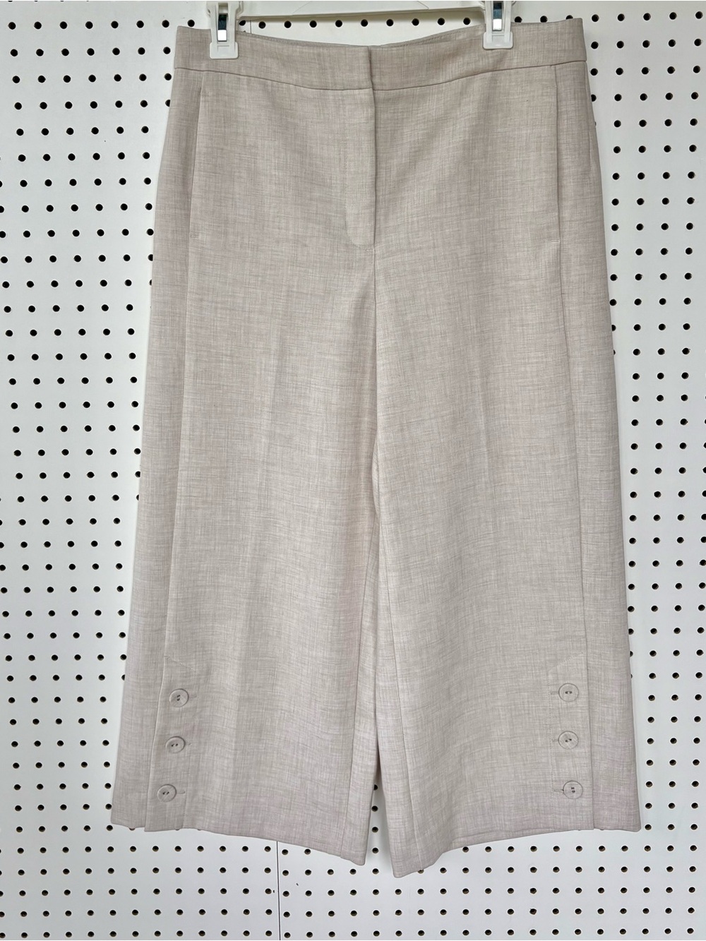 Ann Taylor Cropped Wide-Leg Marina Pants in Light Taupe Size 10P